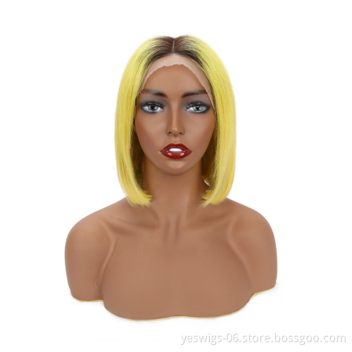 13x4 Lace Frontal Bob Wig HD 1b/Neon Color 1B 613 Blonde Pink Blue Gray Hot Pink Neon Purple Ombre Color Glueless Bob Lace Wig